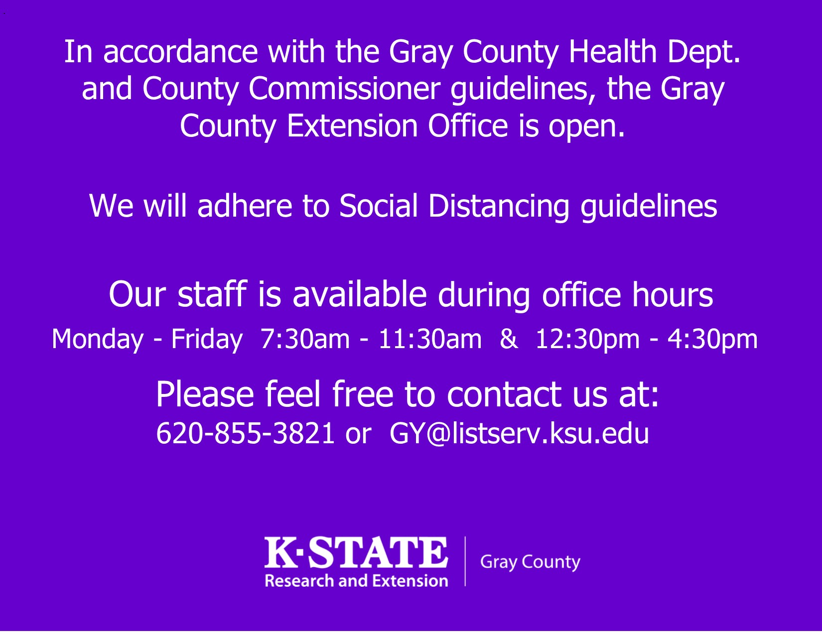 Gray County Extension Office Research and Extension Kansas State University
